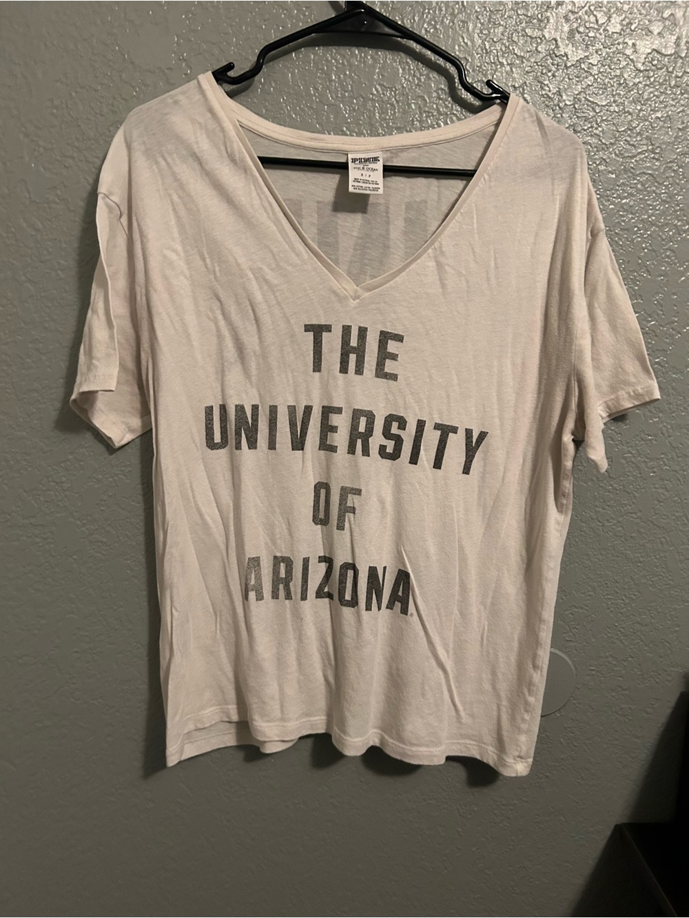 University of Arizona Women's V‑Neck Graphic Tee - Light Beige